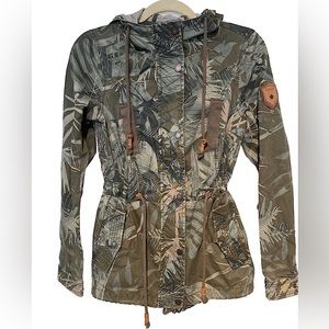 ONLY Green Tropical Hooded Jacket, size XS